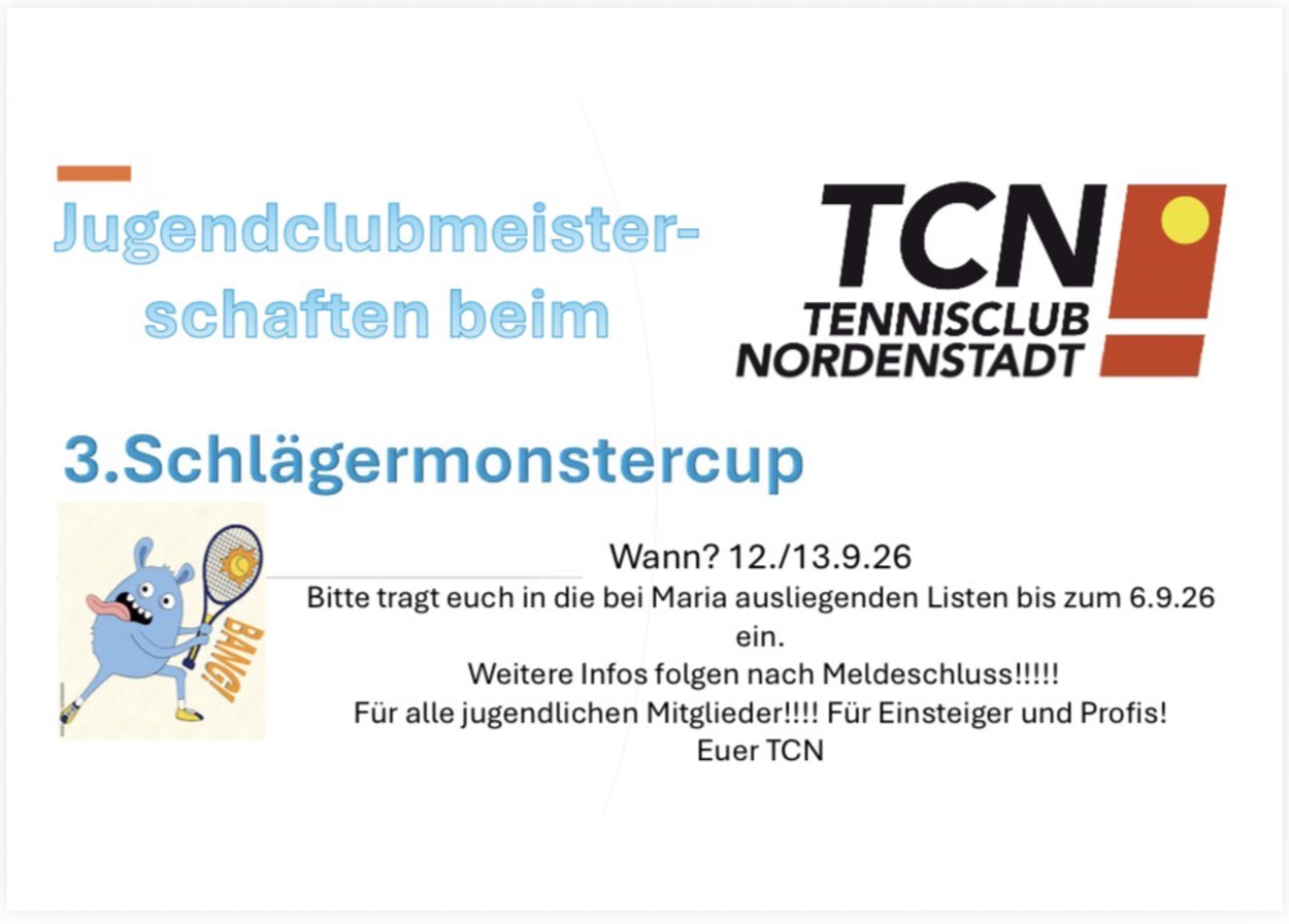 Anmeldung für die Jugend Clubmeisterschaften geöffnet